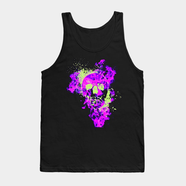 neon gothic skull Tank Top by Love My..